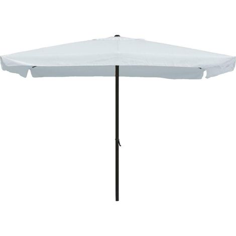Ombrellone da giardino in acciaio con palo centrale 2 x 3 metri con copertura color bianco arredamento esterni arredamento giardino