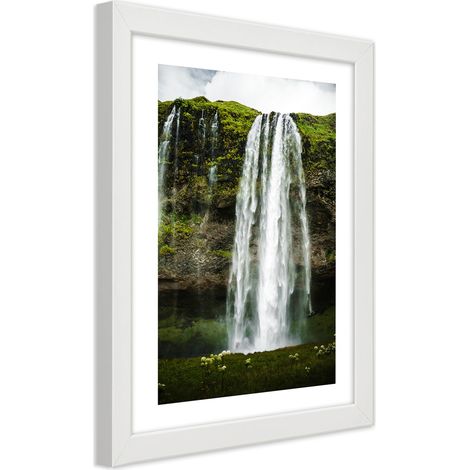 Quadro con cornice, Cascata nel verde delle montagne - 20x30 (1/5)