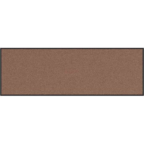 Zerbino d'ingresso moderno rettangolare antiscivolo per interni 60 x 180 cm in poliammide marrone 020057979