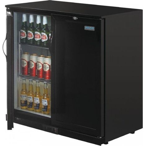 Arrière-bar 2 portes battantes 208 Litres noir, 230 W, 220 V - MONO
