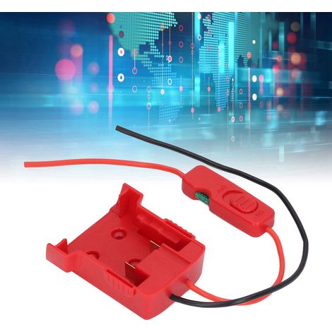 Adaptateur de batterie avec trous de fixation pour batteries Miwage 18V M18 avec bornes à fusible (1/5)