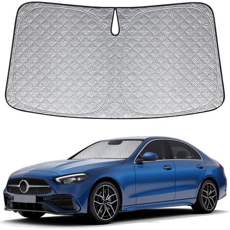 Pare-Soleil pour Pare-Brise Remplacement pour Mercedes-Benz C-Class W205/W206 2015-2024, Pliable Pare-Soleil pour Pare-Brise de Voiture, Bloque 99% des Rayons UV et Maintient Votre Véhicule au Frais,M (1/5)