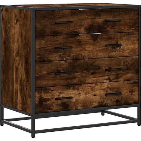 Maison Exclusive - Cassettiera Rovere Fumo 70x41x70 cm in Legno Multistrato (1/5)