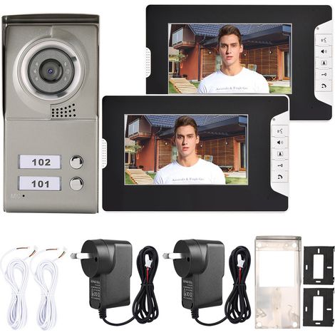 Interphone vidéo filaire 2 unités pour appartement SY813MC12 110V-240V (prise AU) système audiovisuel de porte (1/5)