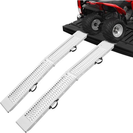 Rampes en acier lourdes 1000 lbs 2 pièces surface large rampes universelles avec poignées pour ATV UTV moto vélo électrique etc (1/5)