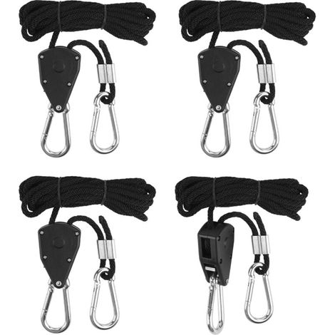 Stück Ratschenseile, 2 Meter Ratschenseil Verstellbares Ratschenseil, Hängeseil, Ratsche mit Haken für Lampe oder Pflanzen Verstellbares Hakenseil (1/4)