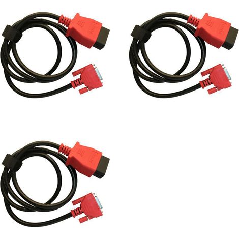 Adatto per 3 cavi di prova principali OBD a 16 pin, connettore femmina DB26, utilizzato per la programmazione di Autel MaxiFlash VCI, MS908/MS909/Ultra.