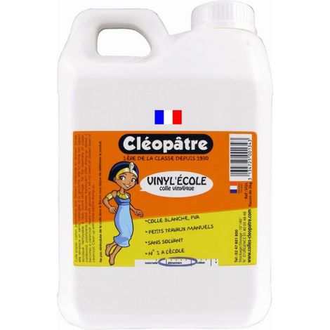 Colle vinylique - CLEOPATRE - VINYL'ECOLE - 5L - Liquide - Recharge pour travaux manuels