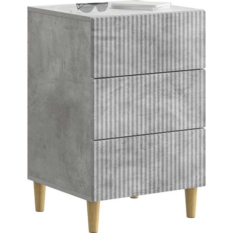Maison Exclusive - Nachttisch Betongrau 43 x 41 x 66,5 cm Holzwer