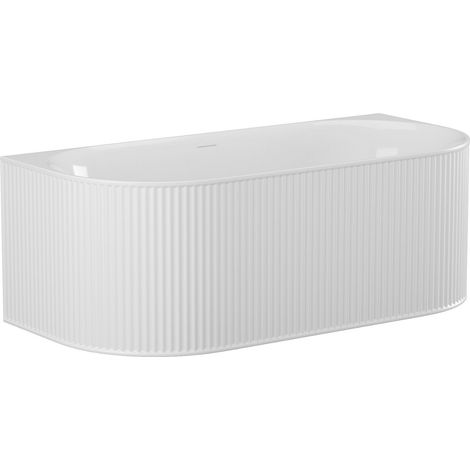 Vasca da bagno freestanding scanalata - 170 x 80 x 60 cm - Acrilico - Bianco opaco - 290 L - BARBORI