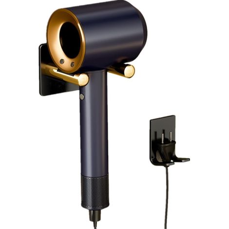 Porte Seche Cheveux, Support Sèche-Cheveux Mural Adhesif,Porte Seche Cheveux sans Percage pour Dyson, Accroche Rangement Seche Cheveux pour Salle (1/5)