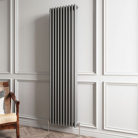 Biubiubath Traditional Cast Iron Style Radiator Vertical 3 Column Anthracite 1800x470mm