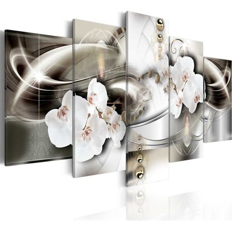 Tableau Imprimé "Orchids Among the Waves of Gold" 100 x 200 cm (1/2)