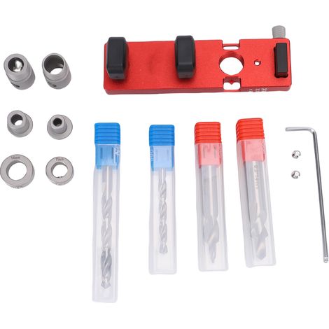 Gabarit perçage bois simple trou 20/30/40 – Guide profil aluminium positionnement rapide taraudage bibliothèque (1/5)