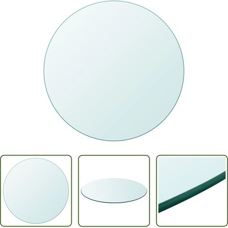 Meuble en verre - Dessus de table ronde en verre trempé 700 mm (1/5)