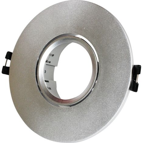 Collerette ronde orientable pour spot GU10 / MR16 Ø110mm - Argent