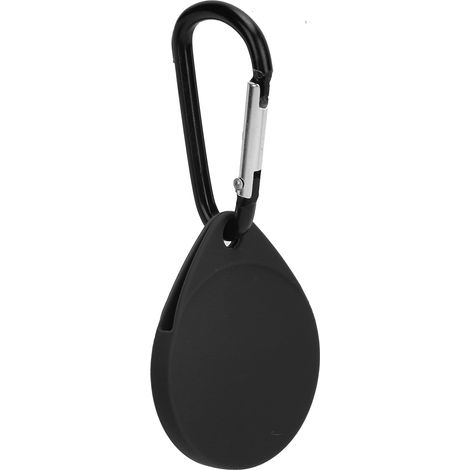 Silikon-Schutzhülle mit Anti-Verlust-Karabiner für iPhone – Schwarz (1/5)