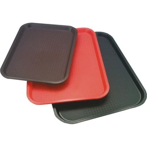 Plateau self-service et snack - Aps - Rouge - 41 x 30,5 cm - Polypropylène - Rectangulaire (1/4)