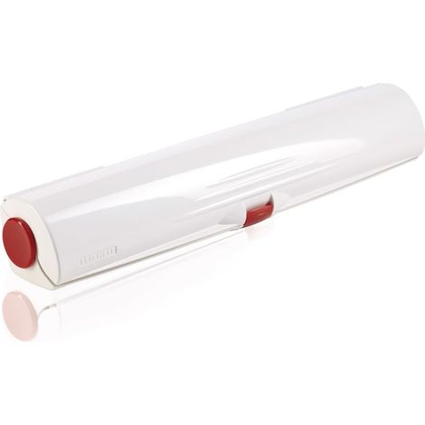 Dérouleur coupe-film - LEIFHEIT - PERFECT CUT 23051 - Pour rouleaux de 33 cm - Pour film alimentaire et papier aluminium - Blan (1/5)