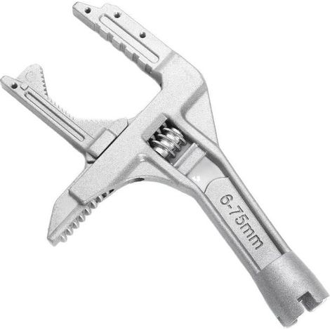 GDHZS- Outil de réparation,clé multifonctionnelle,1 pièce,clé sanitaire, poignée courte mobile, grande ouverture,activité multifonctionnelle(Longueur 22cm) (1/5)