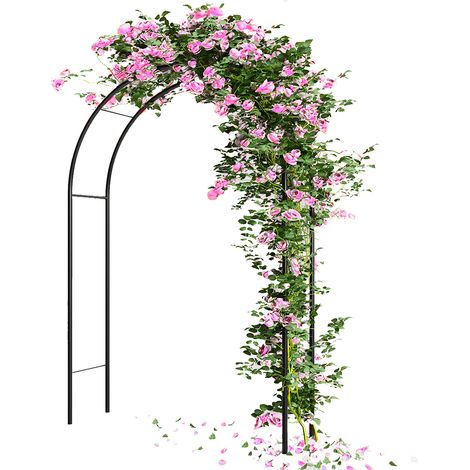 Arco da Giardino Supporto per Rose Piante Rampicanti in Metallo Altezza 240 cm (1/5)