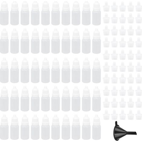 de 50 flacons compte gouttes vides de 10 ml en plastique (1/5)