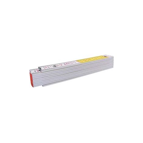DOPPIOMETRO IN LEGNO BICOLORE SERIE 700 MOD.717- - bianco/giallo (01328) - 10 pezzi STABILA