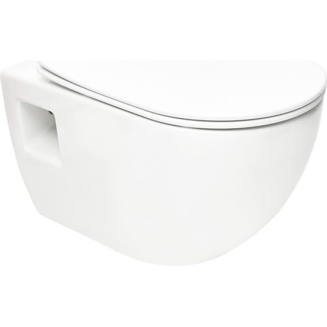 Project WC suspendu sans bride avec abatant softclose, blanc (SATWCPRO010RREXP)
