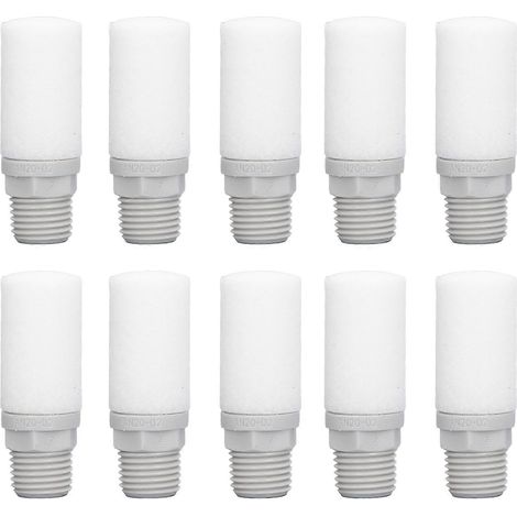 10 Stück pneumatische Schalldämpfer G1/4 Zoll Auspuffrohranschluss Geräuschfilter PP Schalldämpfer für Zylinder