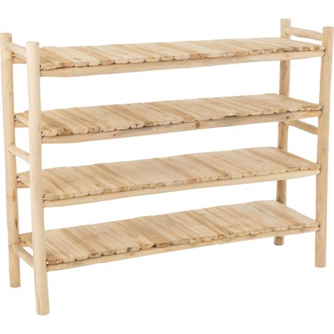 Étagère en bois de teck naturel Naturel 40x140x110 cm (1/3)