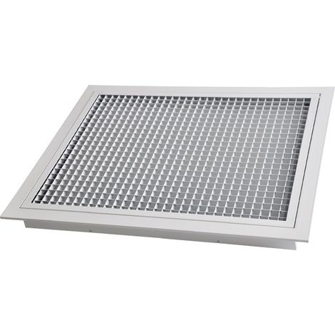 Grille de reprise porte-filtre en aluminium blanc 600x400 mm – Débit d'air 900 m3/h – Pour ventilation VMC – Installation facile – Baillindustrie