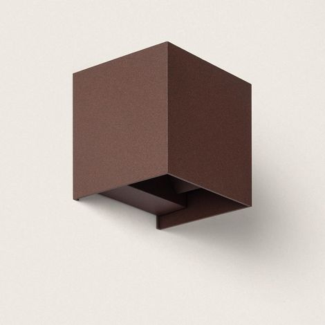 Applique da Parete per Esterno LED 10W Alluminio Illuminazione Doppia Luce CCT Selezionabile Iridix Ossido (1/5)