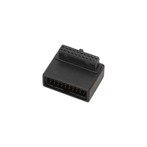 Adaptateur USB 3.0 à angle droit pour carte mère, connecteur 19 broches, coude à 90° - A