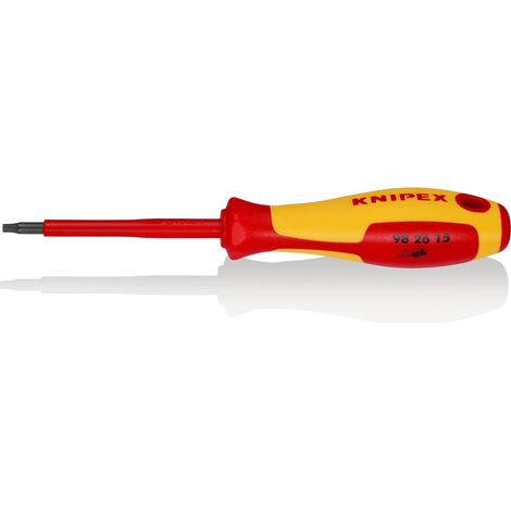 KNIPEX 98 26 15 Giraviti per elettricisti per viti Torx® impugnatura isolante, in materiale bicomponente, collaudato VDE brunita 185 mm