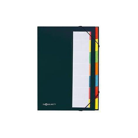 Ordnungsmappe Deskorganizer Premium DIN A4 225g/m² Karton Polypropylenfolie kaschiert Farbe: schwarz Farbe des Fächerblocks: mehrfarbig 7 Fächer (1/4)
