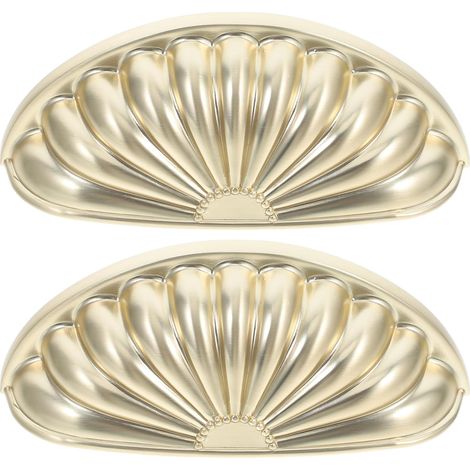 Lot de 2 poignées coquilles génériques en laiton doré pour (1/5)