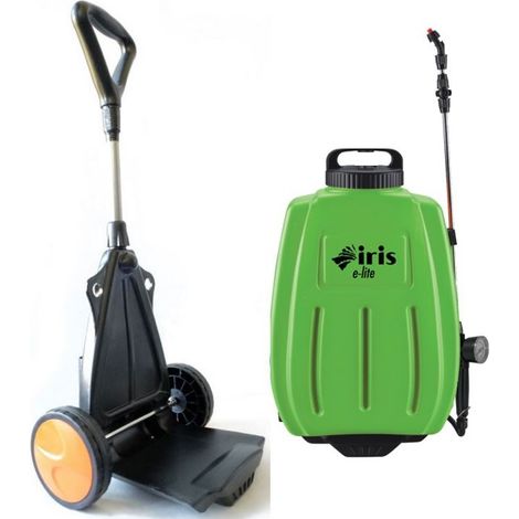 Pompe de pulvérisation à batterie 16L 12V – Pression 1,5-4 bar – Lance inox extensible 50-100 cm – 3 jets avec régulateur intégré – Iris Garden (1/7)
