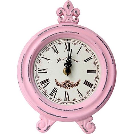 Réveil en forme de violon, horloge de bureau originale, cadeau instrument de musique créatif, rose (1/5)
