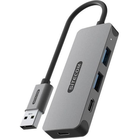 Sitecom CN-5007 hub di interfaccia USB 3.2 Gen 1 Type-A 5000 Mbit/s Nero, Grigio