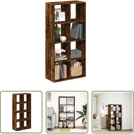 Bücherregal - Raumteiler-Bücherregal Räuchereiche 69,5x29x137,5 cm (1/5)