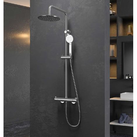 Colonne de douche thermostatique MAFANA avec douchette en inoxydable 105 cm (1/3)