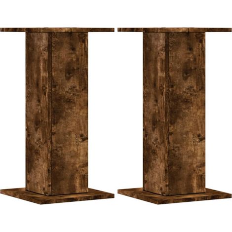 Supports de haut-parleurs 2 pcs chêne fumé bois d'ingénierie (1/5)