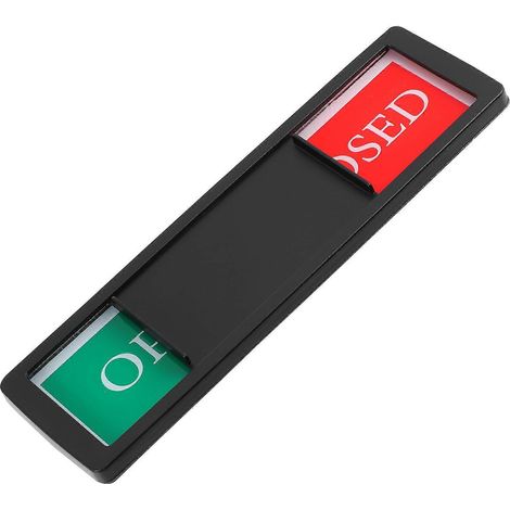 Panneau de confidentialité 1 pièce « Ouvert/Fermé » pour salle de bain, bureau, toilettes, salle de conférence à domicile-17.8X5.2CM-Black (1/2)