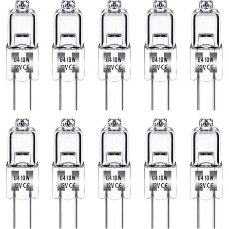 Ampoule pour terrarium, lampe chauffante, G4 12 V 10 W, lot de 10 (1/4)