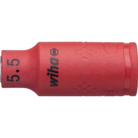 Wiha Douille pour clé à douille isolée Six pans mâle 1/4" 5.5 mm (43090) (1/2)