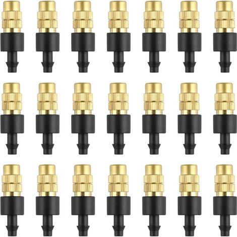 30 ugelli a spruzzo in ottone, ugelli atomizzatori regolabili in rame per irrigazione a goccia da 4/7 mm, microirrigatori per giardino, attrezzature di raffreddamento per prato, ortaggi e serra.