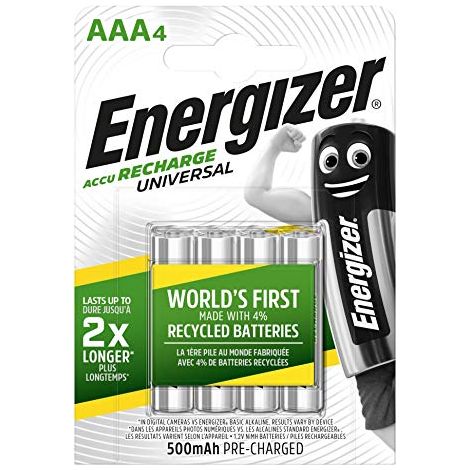 Energizer Universal HR03 Micro AAA NiMH 500 mAh ricaricabile (1/4)