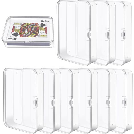 10 pièces Boite Rangement Carte, 10,5 x 7,5 x 2,5 cm Petite Boite Plastique, Rangement Carte Rectangulaire En Plastique Transparent, Boite De Rangement Carte pour Perles Pilules Bijoux Cartes (1/5)