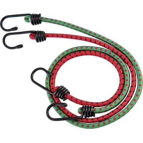 Lot de 2 sandows 150 cm avec crochets en acier plastifié – Résistance accrue – Pour fixation d'objets lourds – Diamètre 12 mm – Materiel De Pro (1/5)