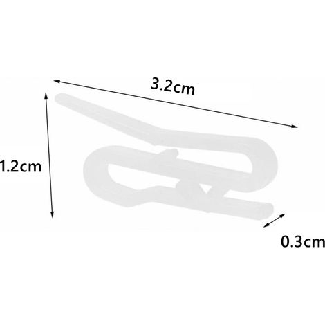 Curtain accessories, Korean style folding hooks, plastic pointed hooks, S-hooks, clips, truck/bus/car pointed hooks, modern minimalist style (36 pieces) (1/5)